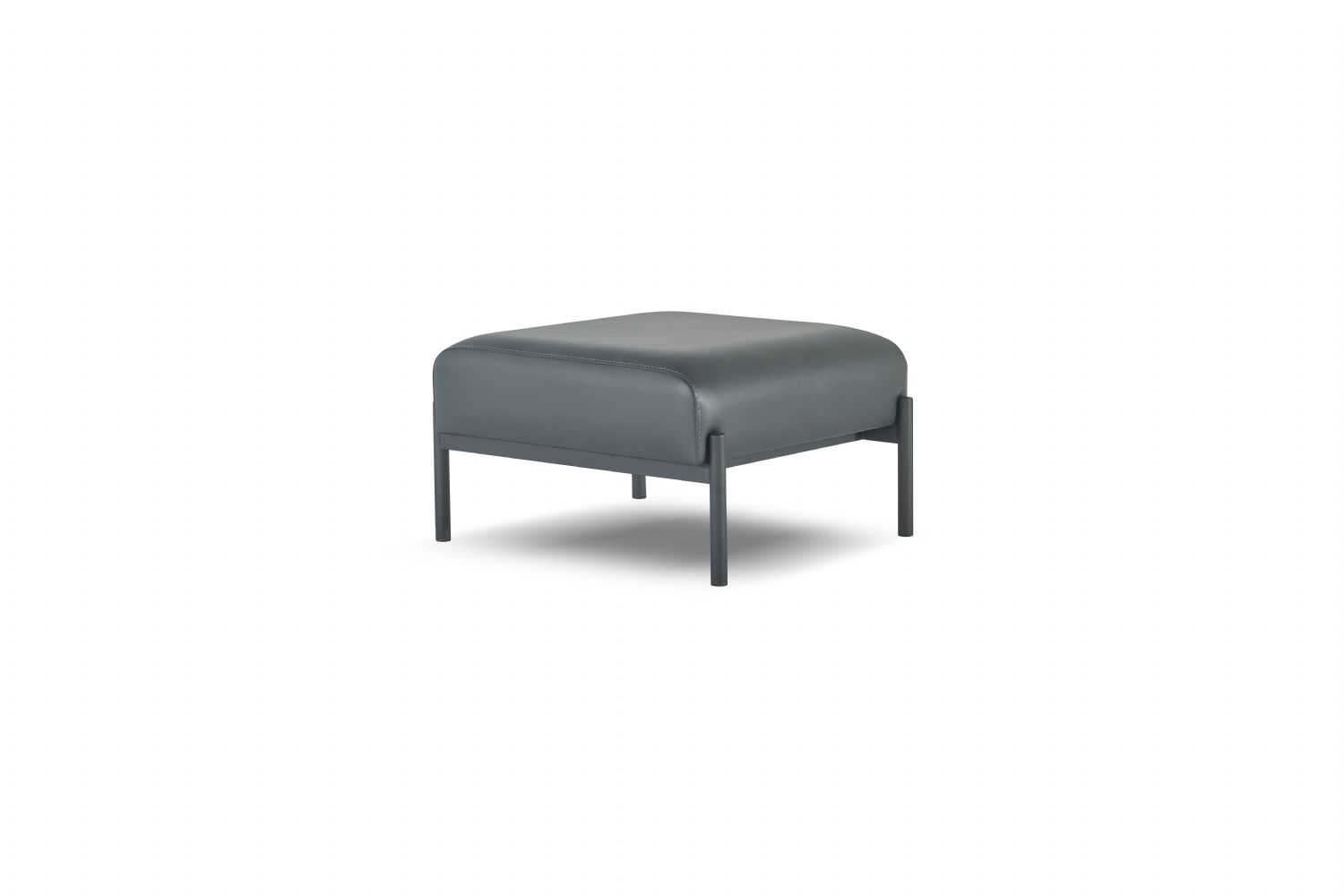 Rectangular Leather Stool Modern Black Hallway Entrance Office Furniture Office