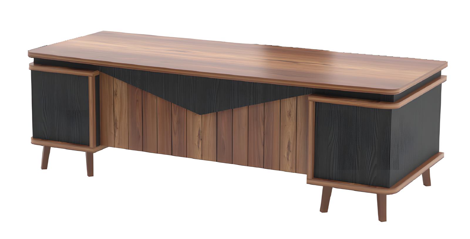 Desk Large Office Table Work Table Office Furniture Table Wood Brown