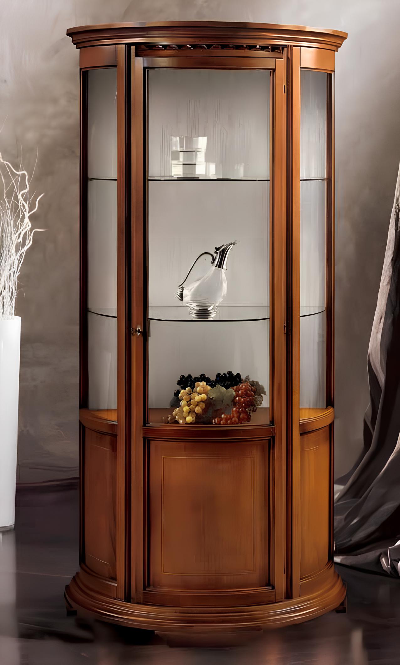 Glass cabinets luxury sideboard cabinets brown showcase classic Italian furniture