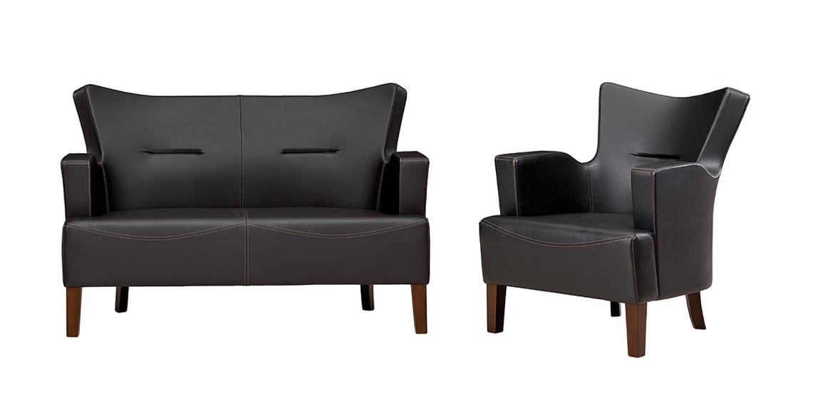 Modern designer sofa set 2-seater luxury upholstered armchair 2+1 set