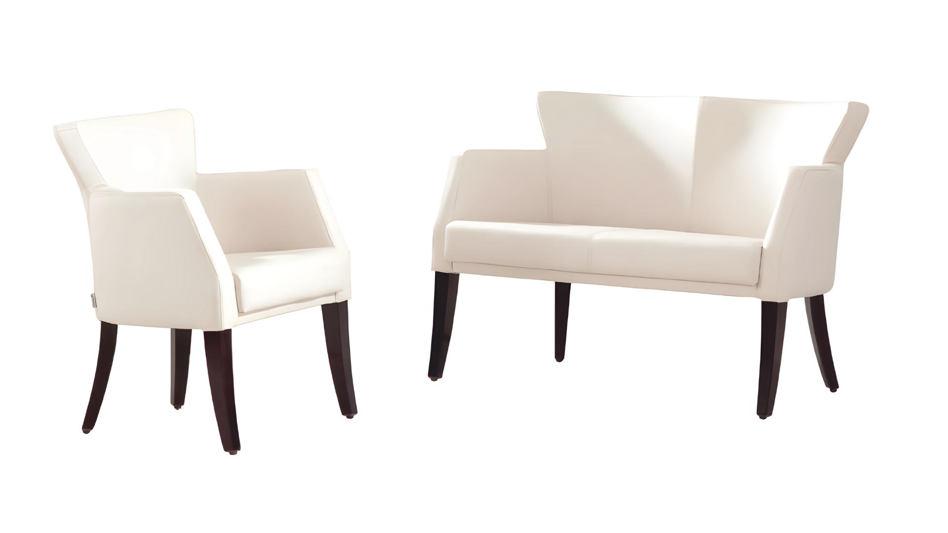 Sofa set design sofa 2-seater armchair upholstered luxury office furniture leather 1-seater