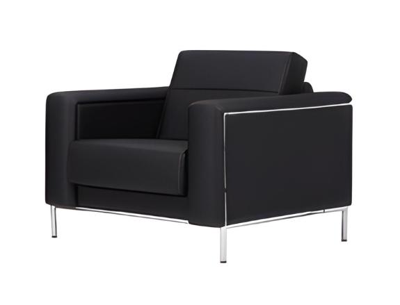 Modern Armchair 1 Seat Leather Luxury Office Furniture Black Designer Armchair
