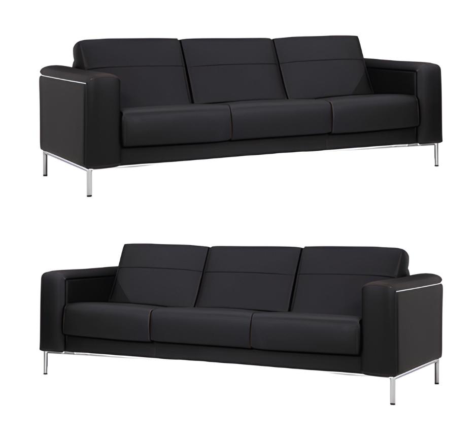 Sofa 3-seater upholstered designer couches 2x 3-seater leather set