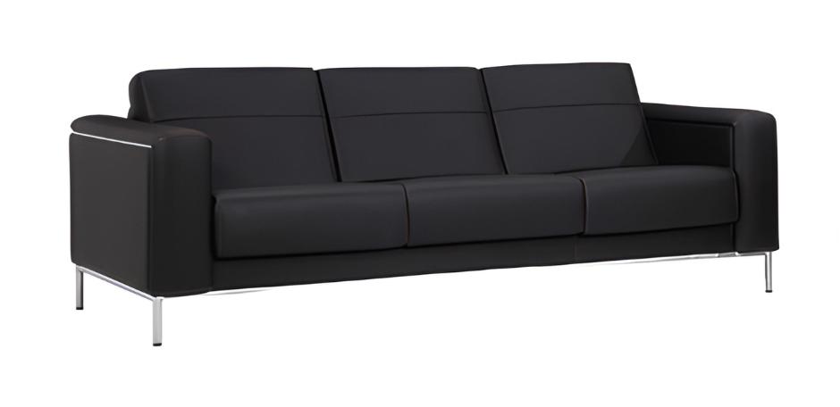 Office furniture sofa 3-seater couch upholstered modern luxury leather design