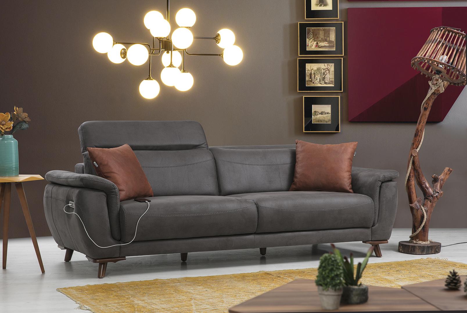 Luxury three-seater sofa modern seating furniture living room couch upholstered furniture