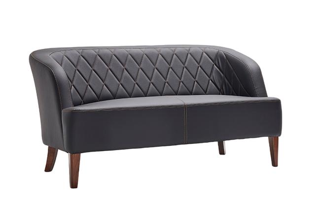 Textile 2-Seater Sofa Leather Upholstered Sofas Design Luxury Office Furniture