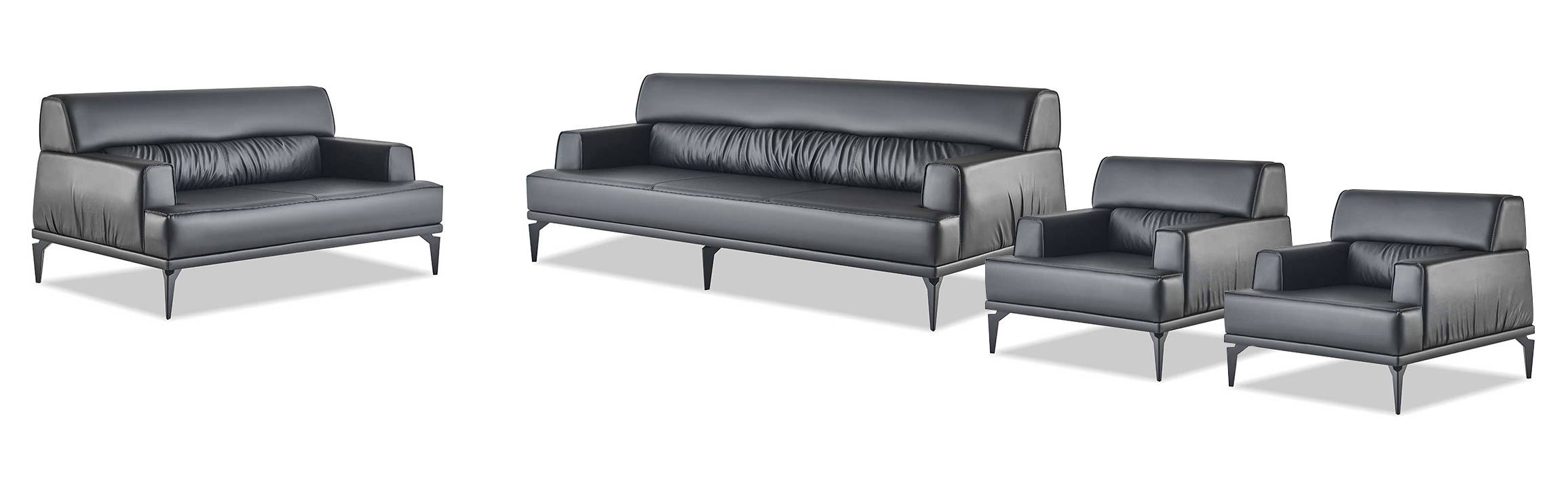 Sofa set sofas black leather sofas sofa set 3-seater 2-seater armchair