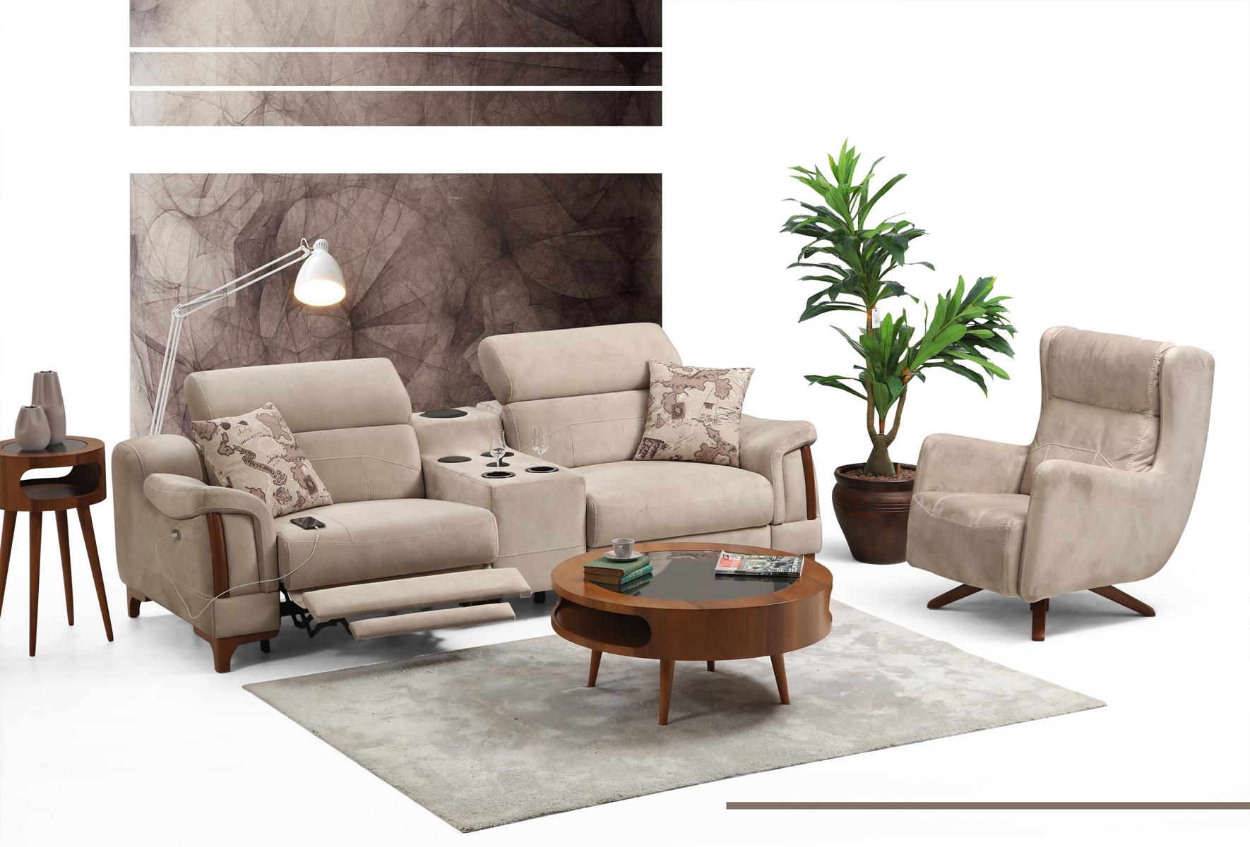 Modern Sofa Set New Furniture Living Room Designer Upholstered Fabric