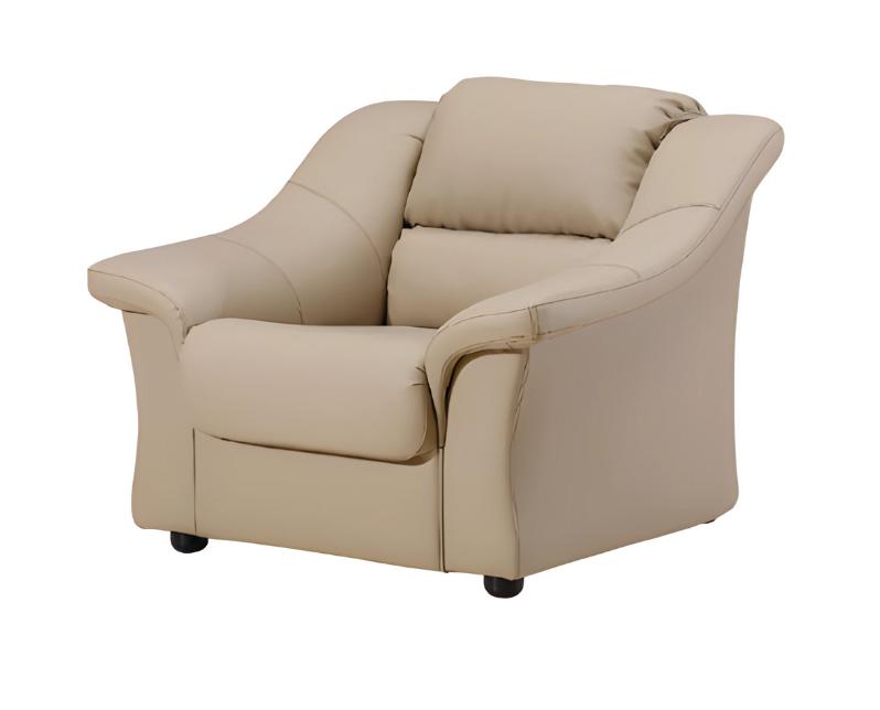 Chair Office Furniture Chair Sofa 1-seater Leather Design Luxury Beige Textile