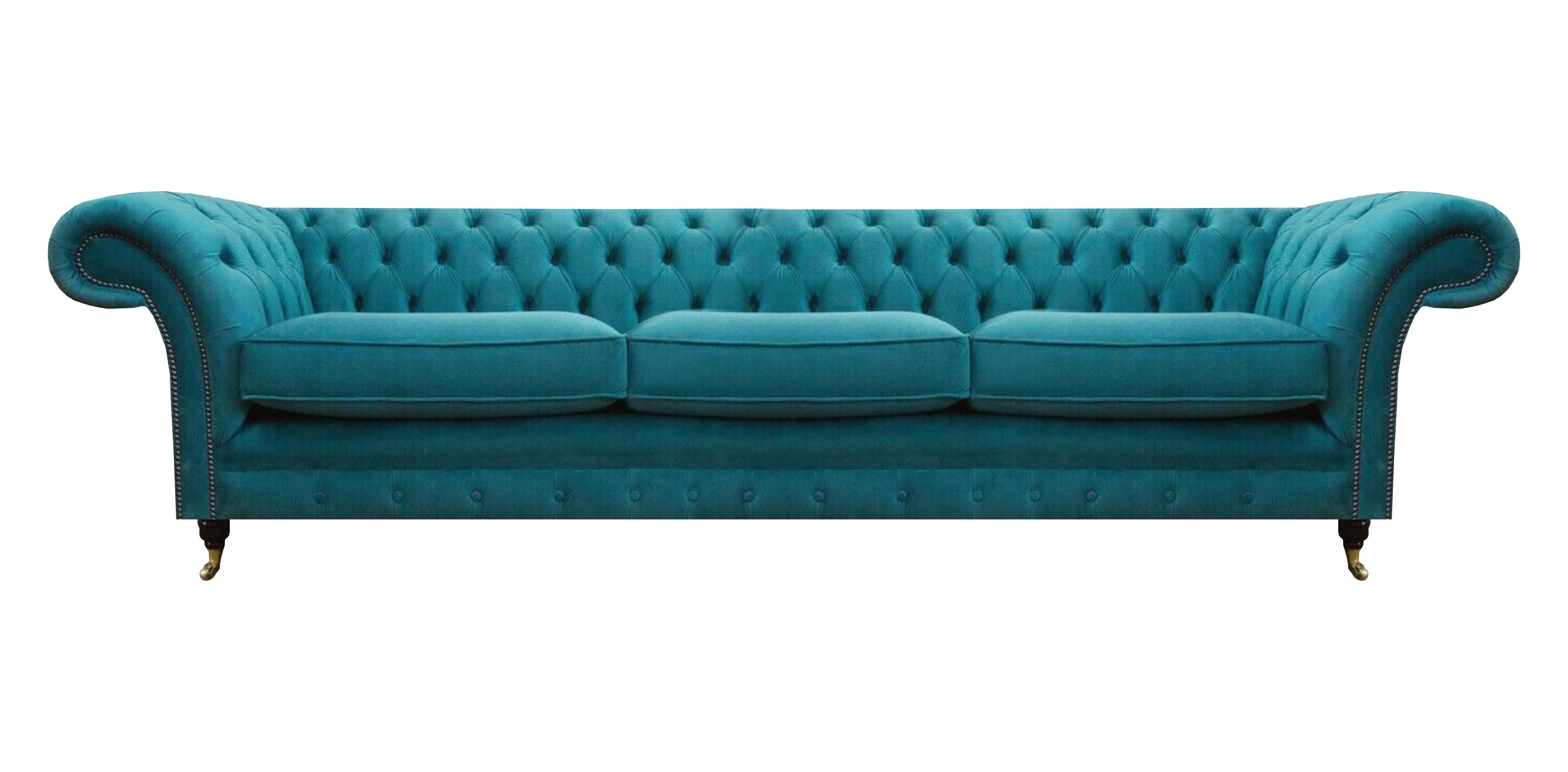 Sofa 3-seater Luxury Modern Design Blue Three-Seater Couch Upholstered Furniture