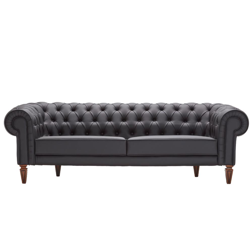Sofa 2-seater Chesterfield leather sofa upholstered design luxury couch sofas