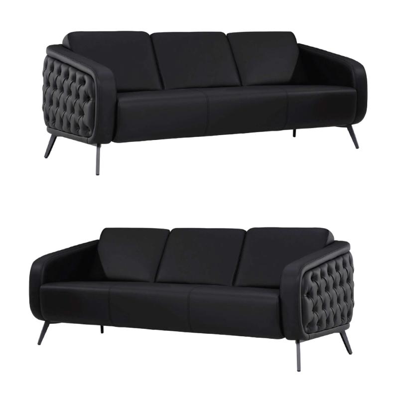3-seater sofa couch design living room upholstered seating set leather