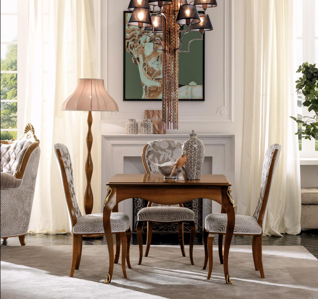 Brown upholstered chair, dining chair, office chair, armchair, lounge chair, design chair.