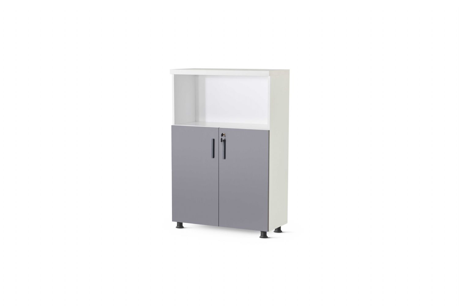 White-Grey Office Chest Designer Filing Cabinet Luxury Elegant Furniture