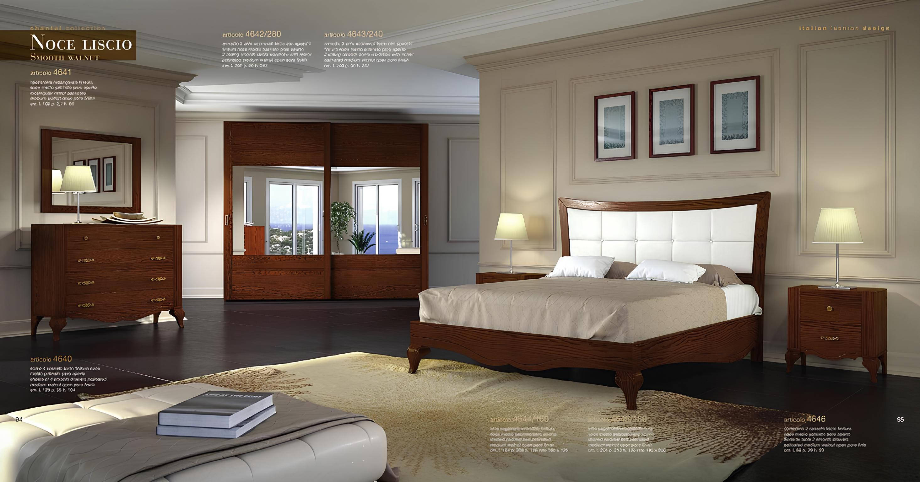 6-piece bedroom set bed nightstand wardrobe chest of drawers mirror set