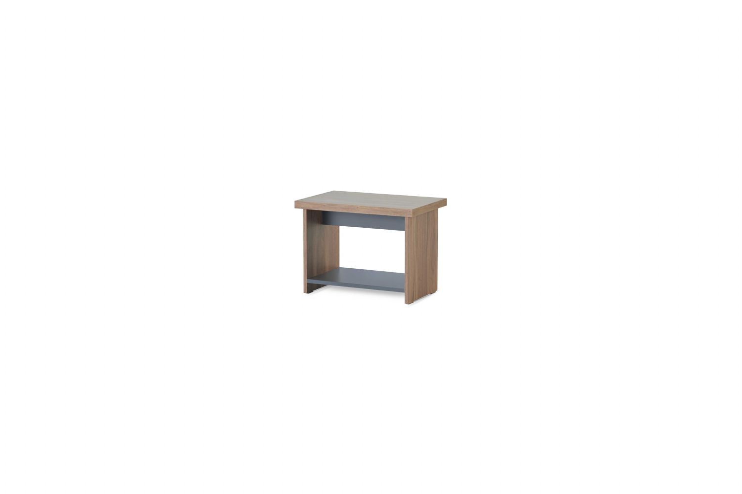 Compact brown-gray coffee table rectangular wooden desk for the office.