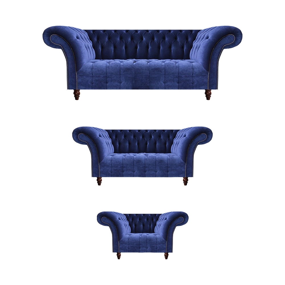 Cushion furniture sofa set 3 pieces living room 3+2+1 seat Chesterfield