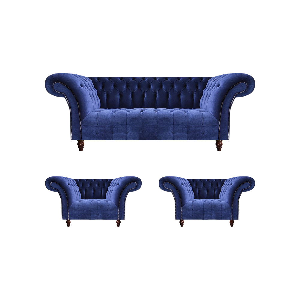 Chesterfield Sofa set 3-piece Upholstered Furniture Modern Seating Group