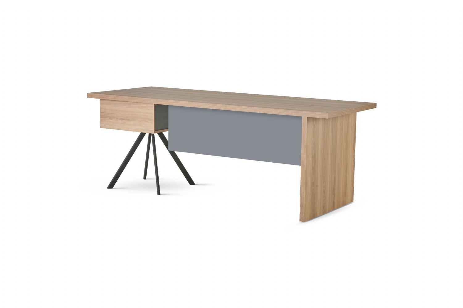 Beige-gray workstation table designer rectangular office desk furniture
