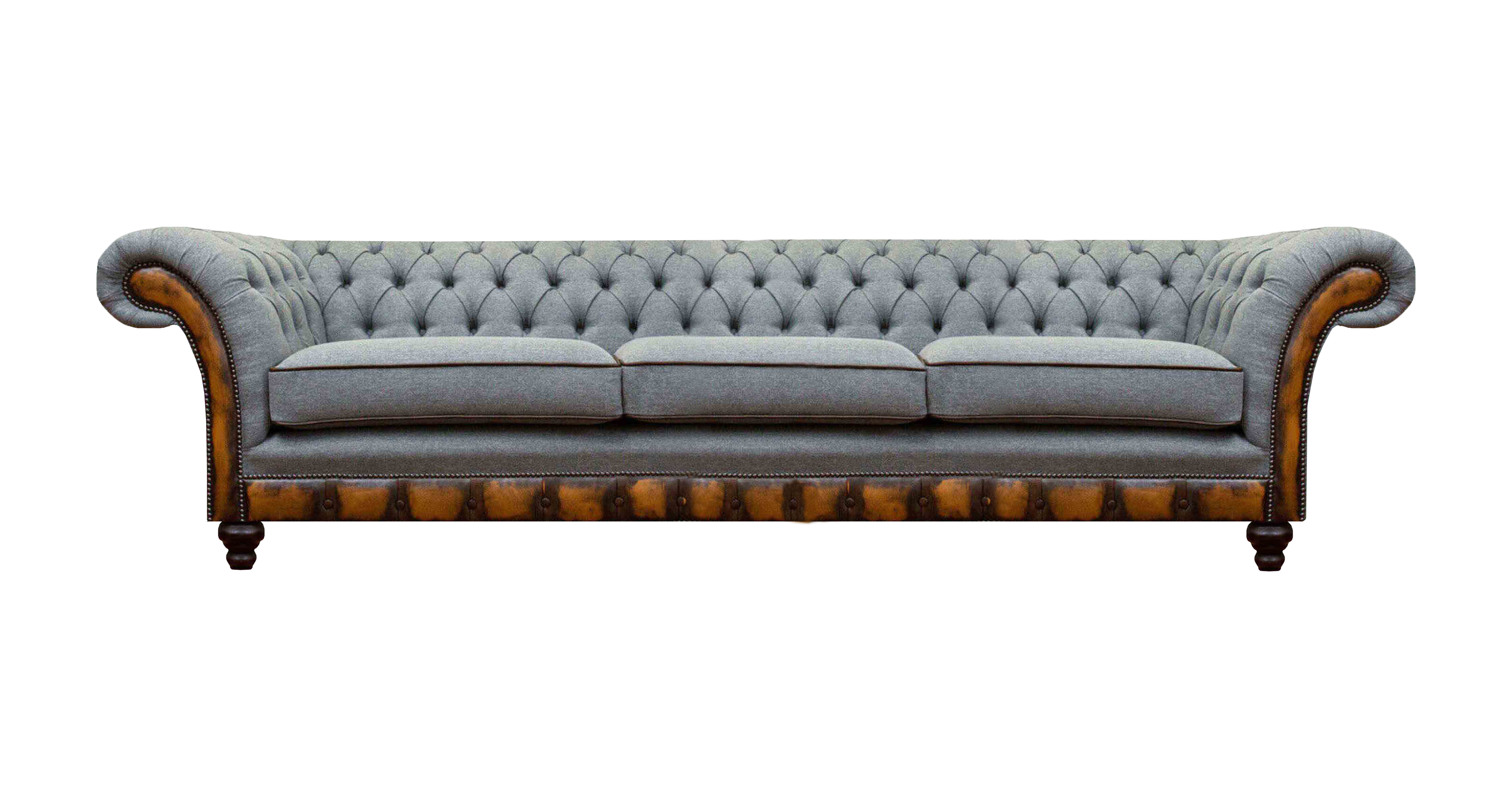 Light gray living room modern sofa exclusive three-seater designer furniture