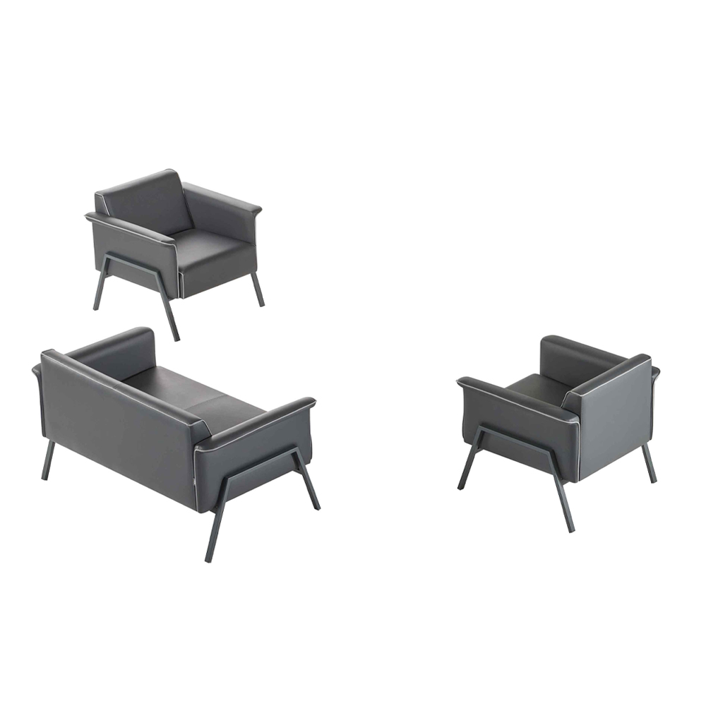 Modern home office furniture two-seater leather armchair designer set