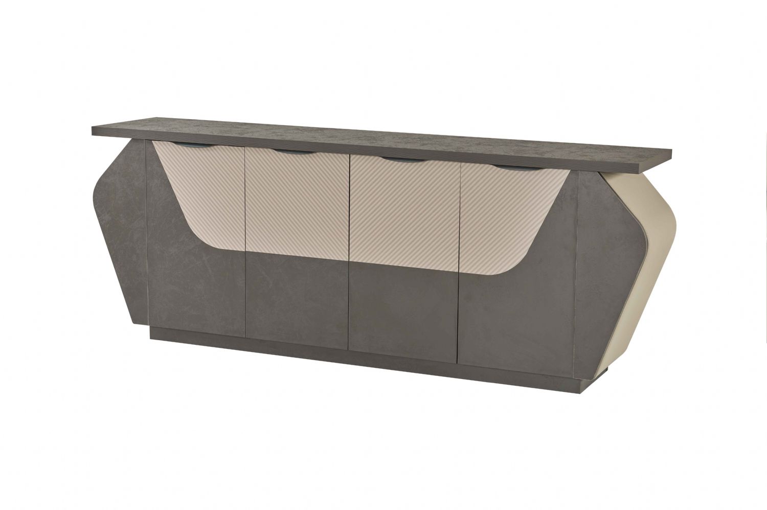 Study Sideboard Filing Cabinet Grey Two-Tone Storage Modern