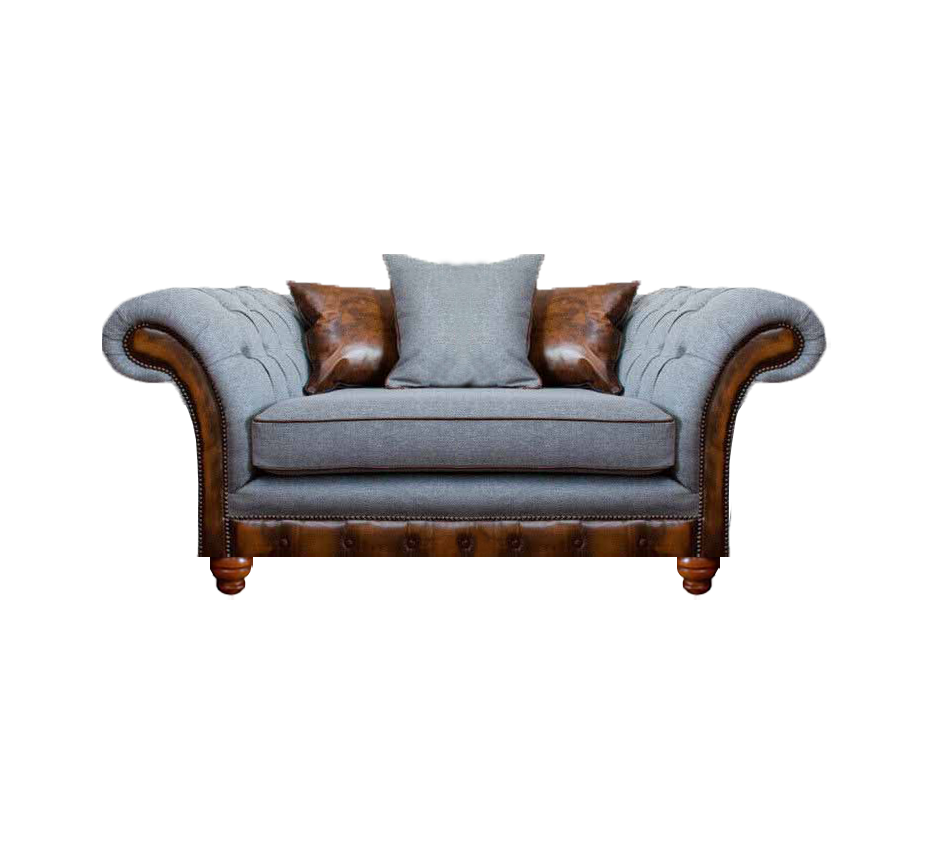 Living room gray armchair modern Chesterfield upholstered seat Chesterfield