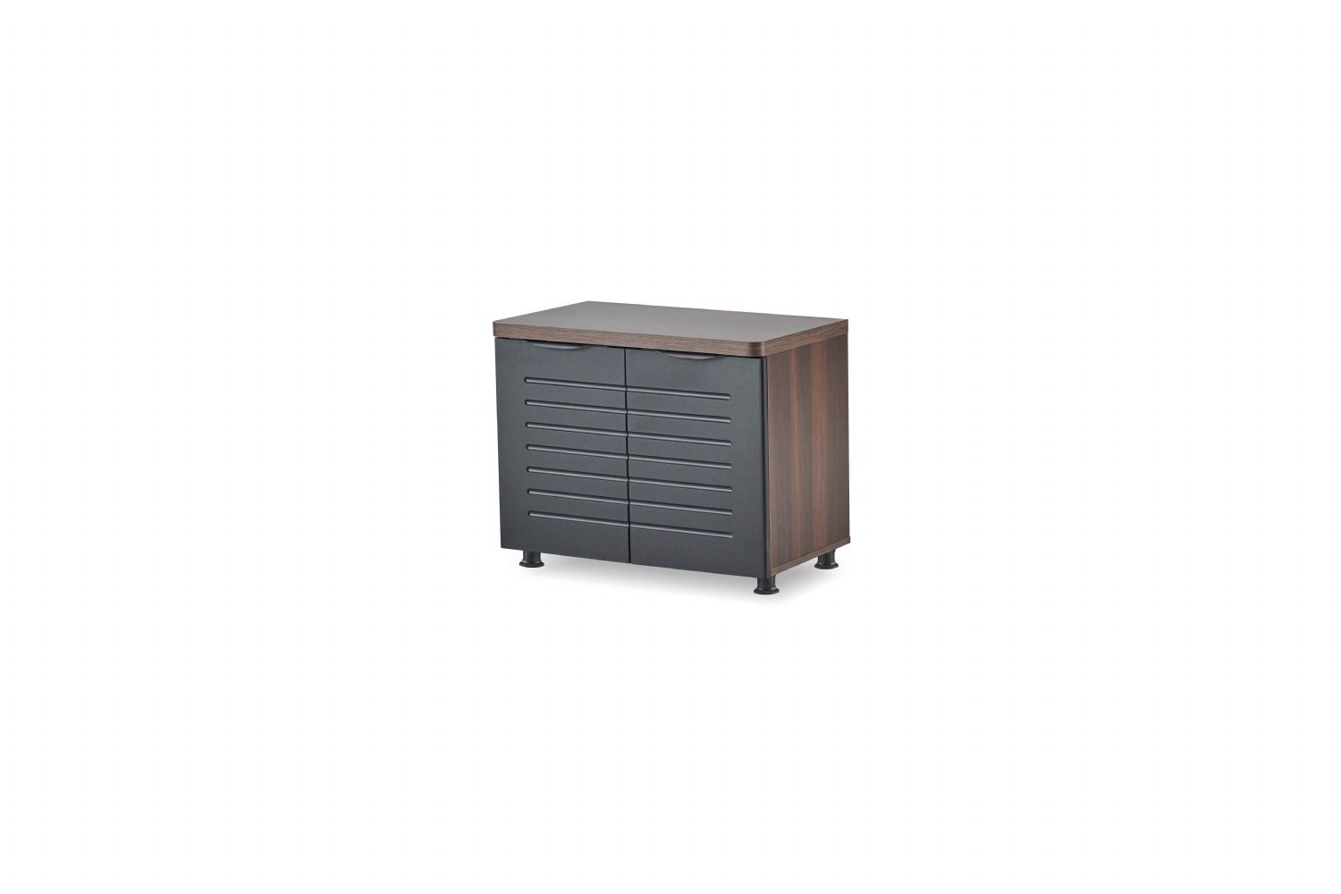 Office room filing cabinet dresser rectangular black brown two-colored