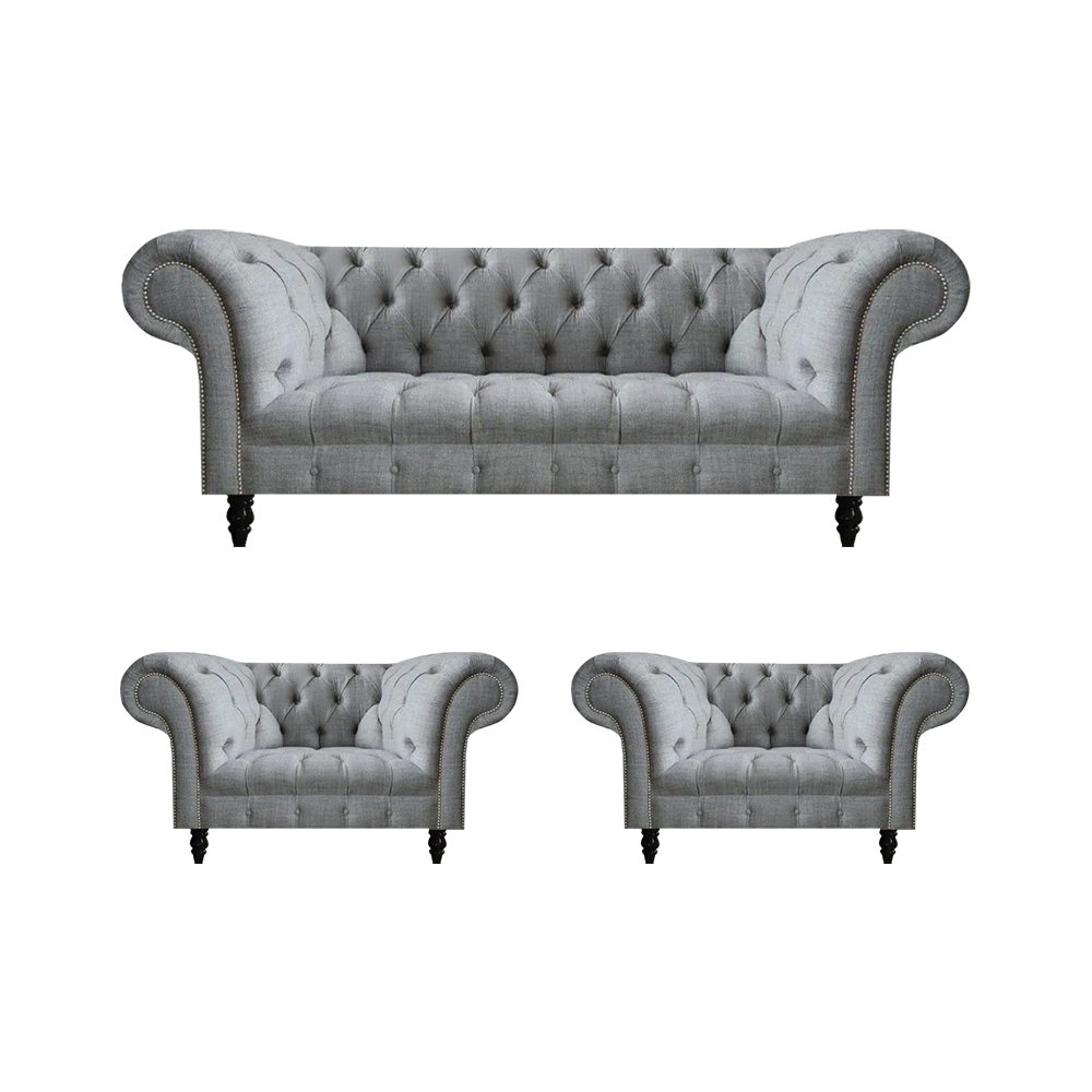 Luxury furniture sofa set couch upholstery 3+1+1 textile sofa set.