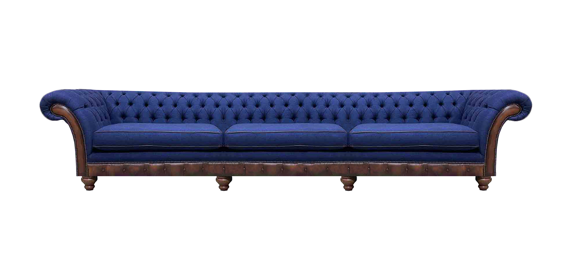 Chesterfield Luxurious Three-Seater Sofa Modern Couch Fabric Sofas Furniture