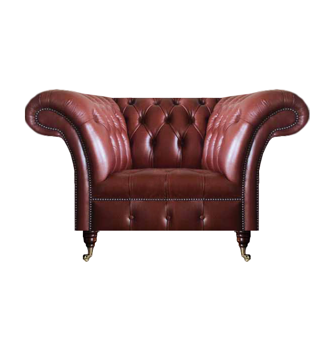 Living room brown armchair Chesterfield leather seating upholstered furniture sofas