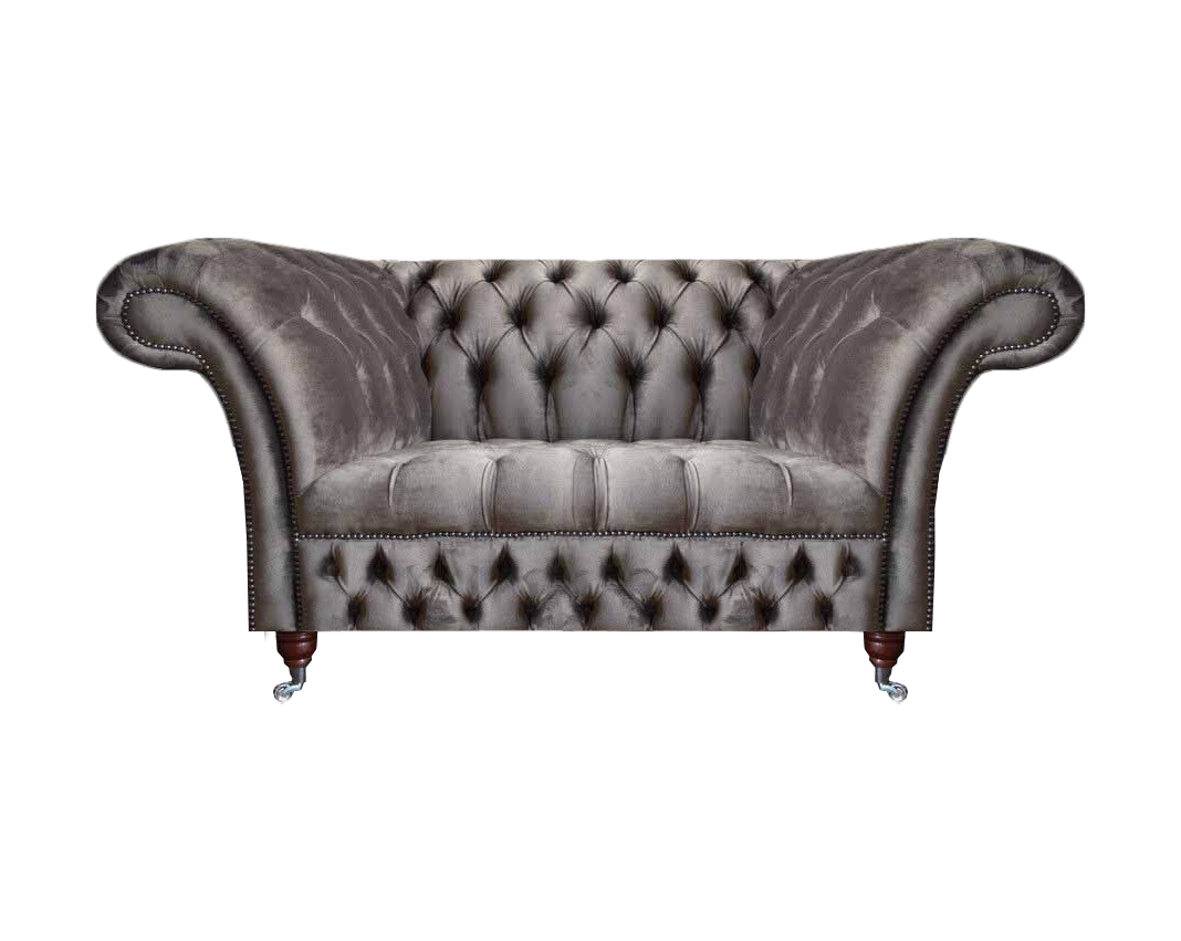 Modern designer chair gray Chesterfield luxurious couch seat living room