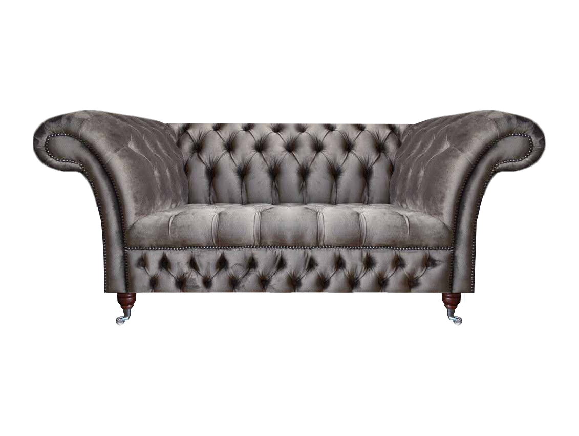 Two-seater sofa couch textile gray modern sofas luxurious upholstered furniture