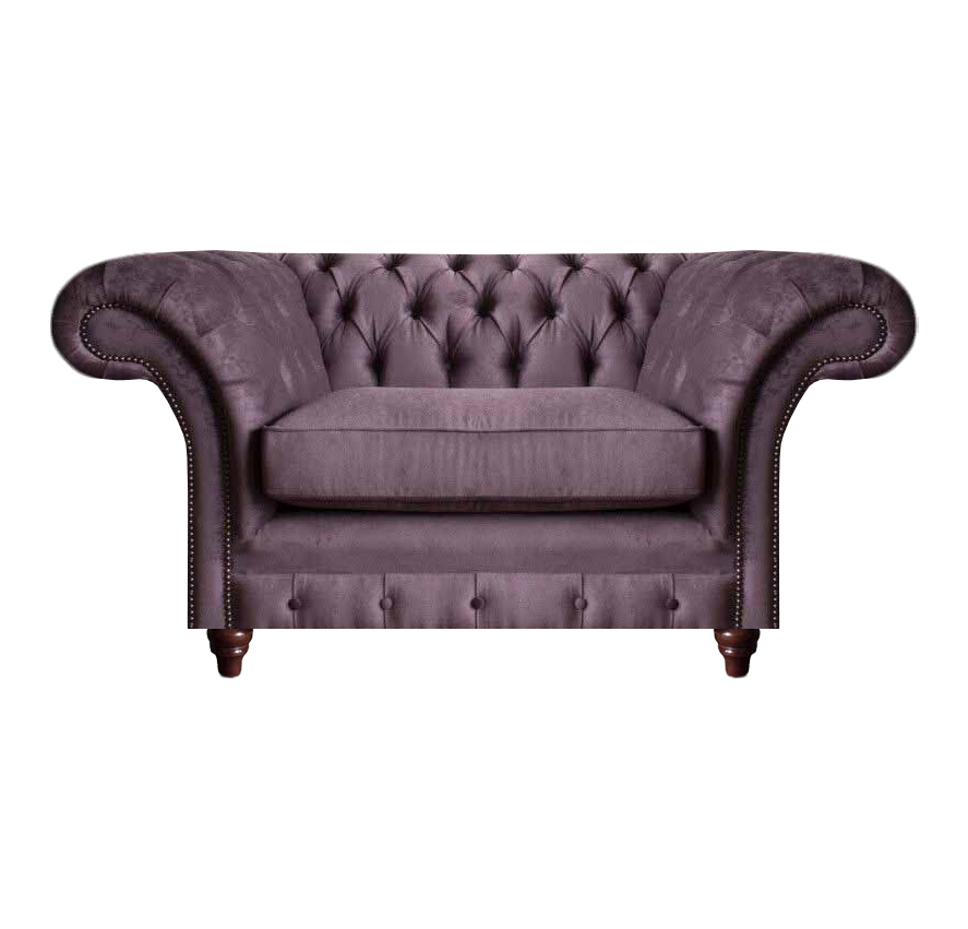 Chesterfield Lila Armchair Living Room Textile Single Elegant 1-Seater