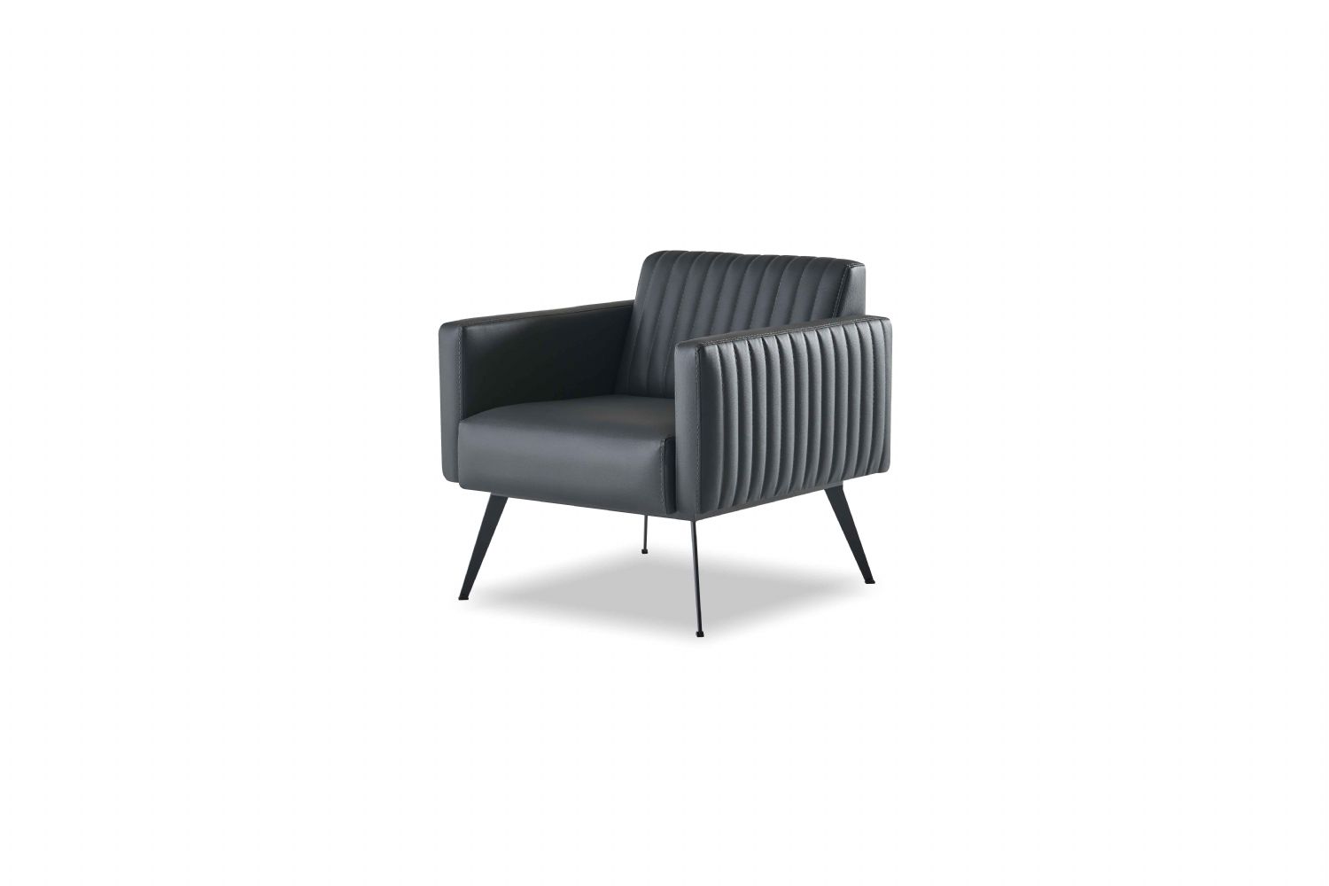 Armchair Solid Black Modern Design Home Office Living Room 1-Seater
