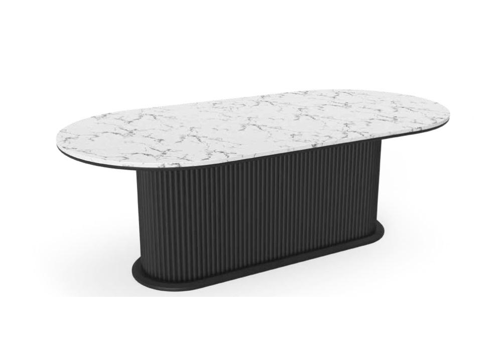 Dining table wood modern black oval table furniture modern new