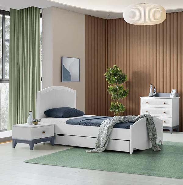 Luxury Modern Children\'s Room Set Consists of Bed + Nightstand + Chest of Drawers 3-piece. New