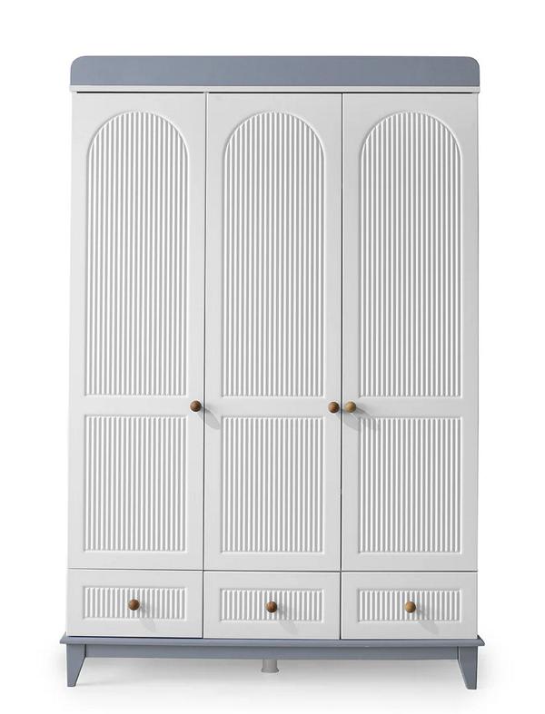 Modern wardrobe wood cabinet design children\'s room white wood furniture new