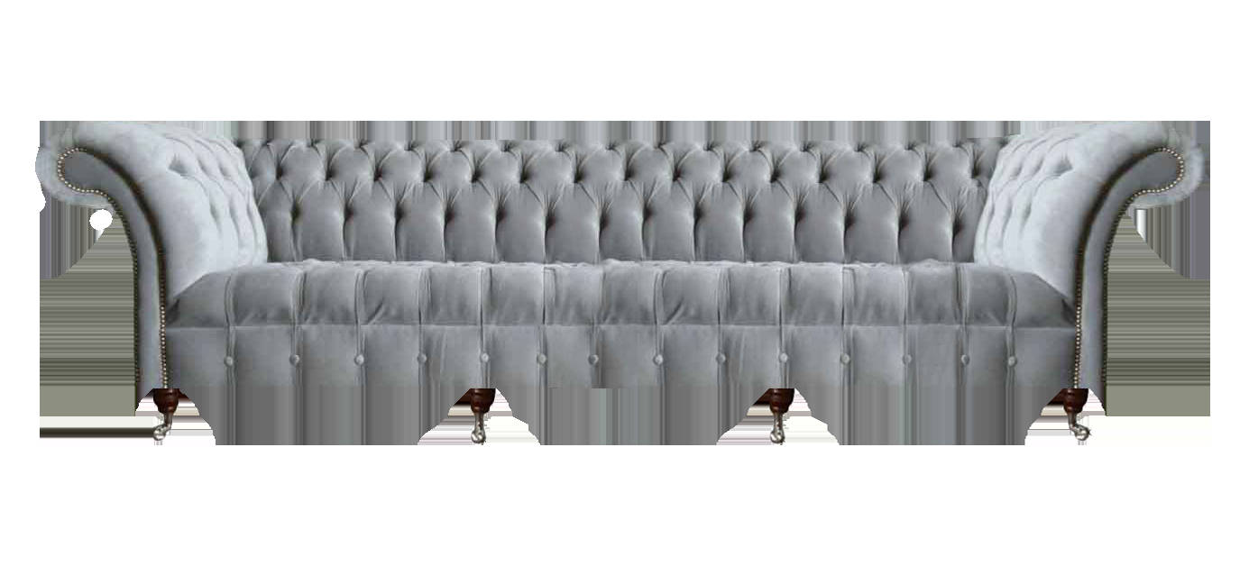 Light gray Chesterfield four-seater couch designer upholstered sofas elegant sofa