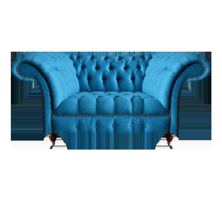 Blue Chesterfield textile two-seater furniture designer elegant seating sofas
