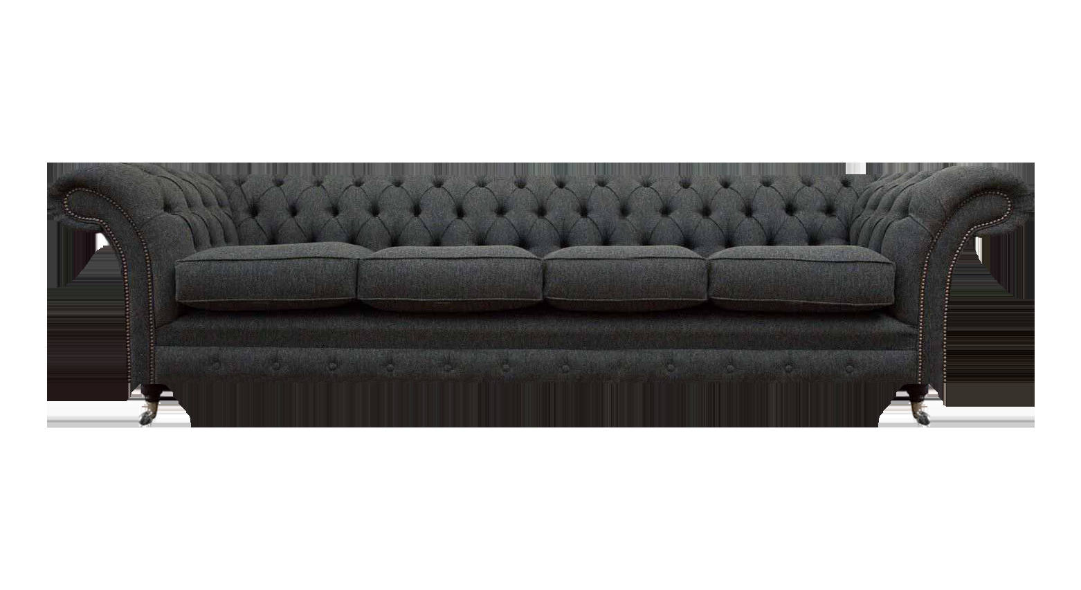 Modern Black Chesterfield Seating Luxury Textile Sofa Designer Couch