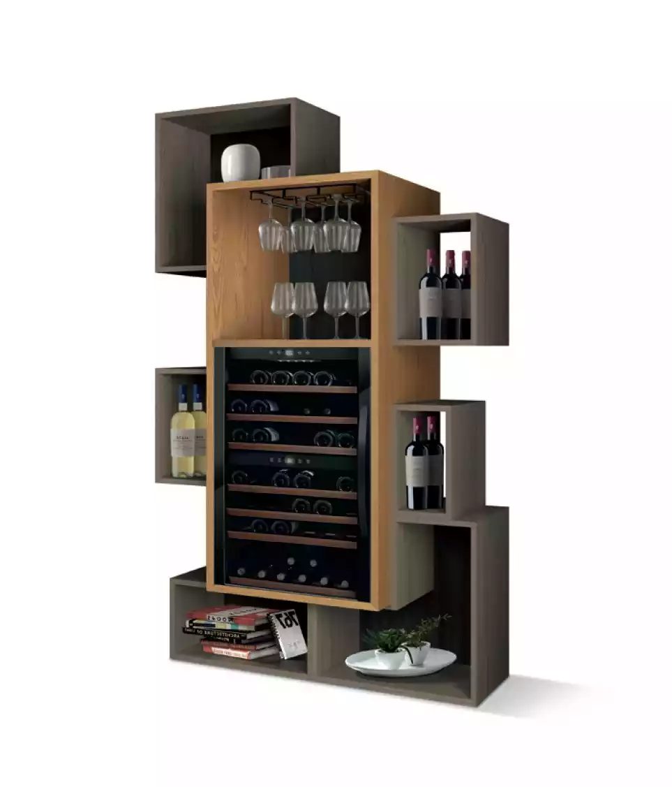 Bar cabinet living room wine cabinet bar cabinet home bar wood new gray