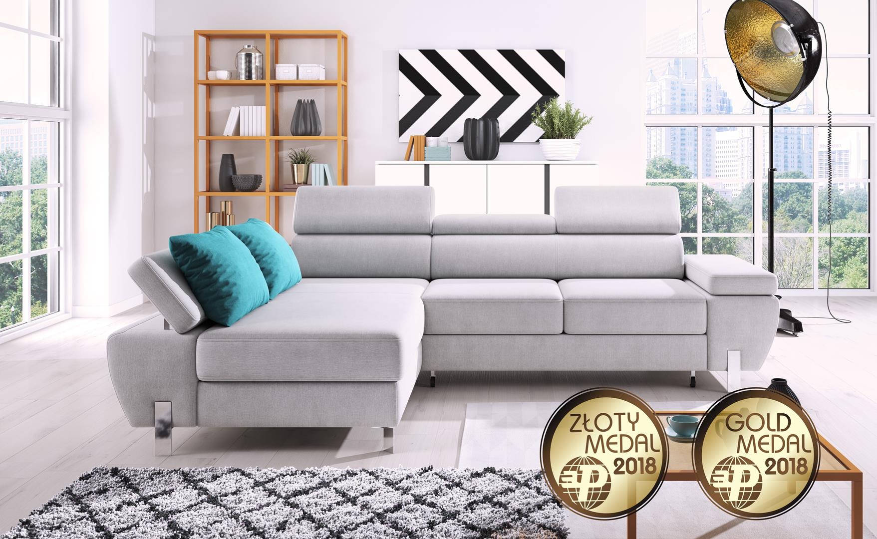 Sofa bed design corner sofa L-shape bed function couch textile sofas fabric sleep