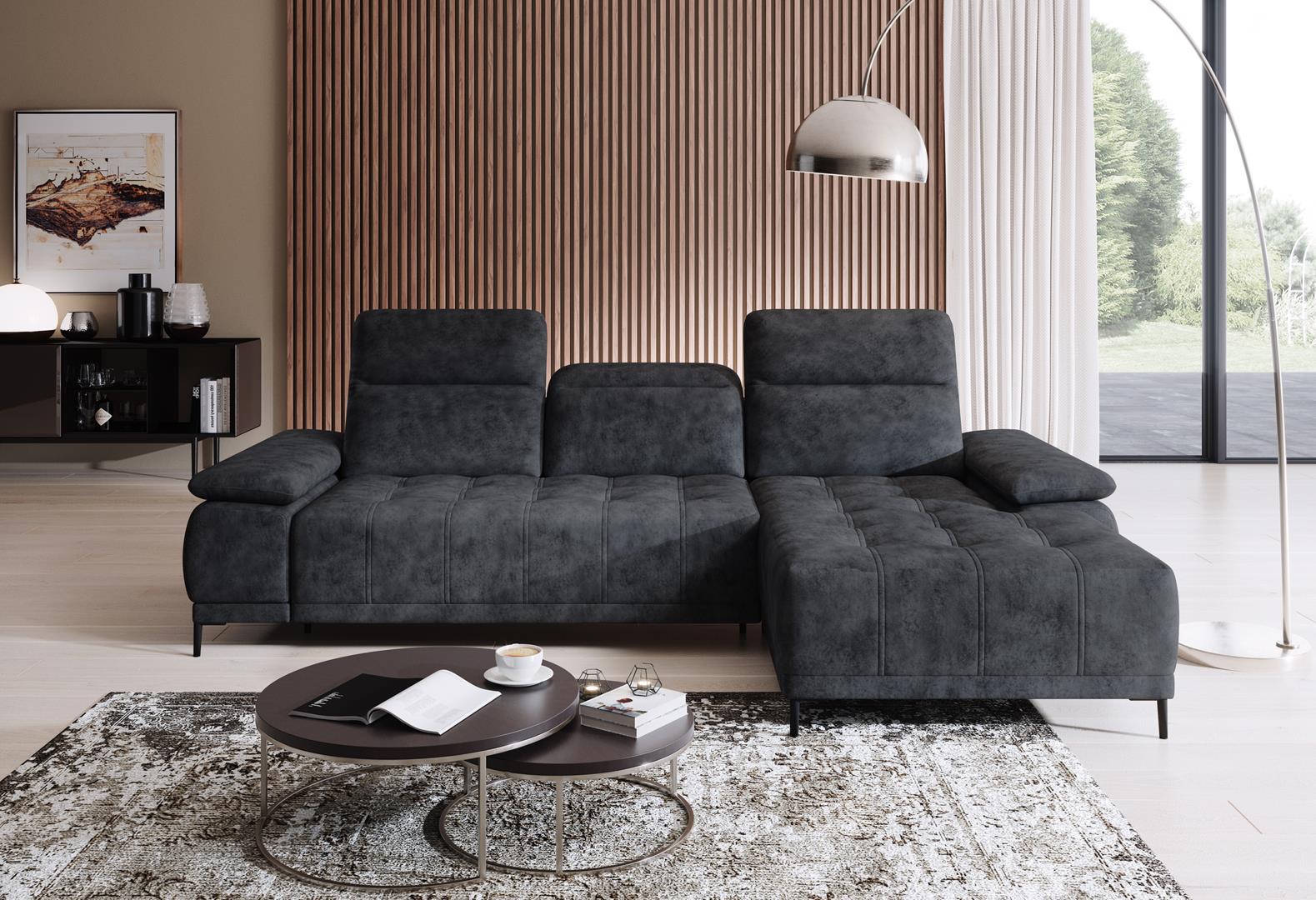 Sectional sofa multifunctional design sofa fabric textile L-shape couch living landscape