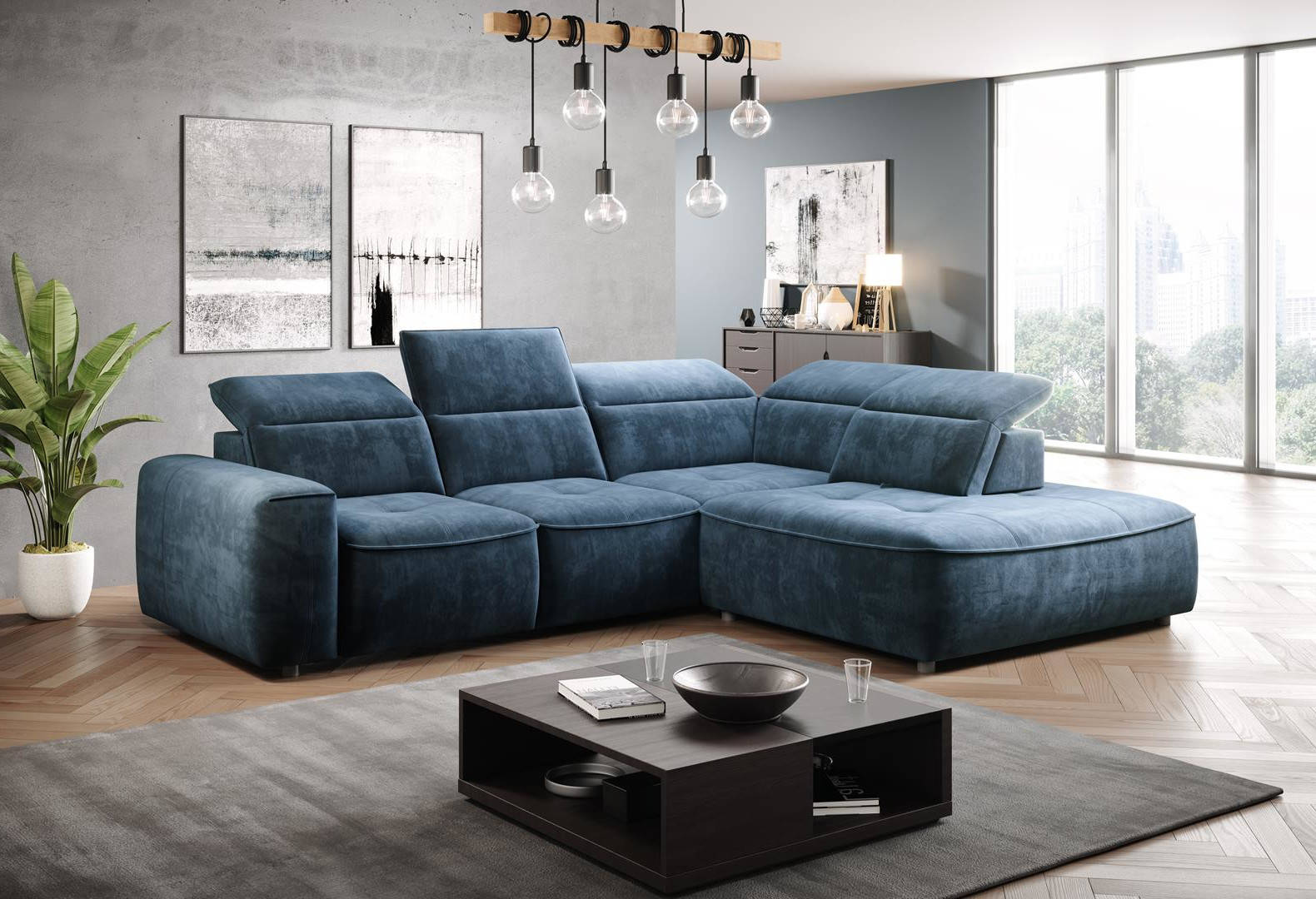 Corner sofa L-shape textile luxury design living landscape upholstered couch couches furniture