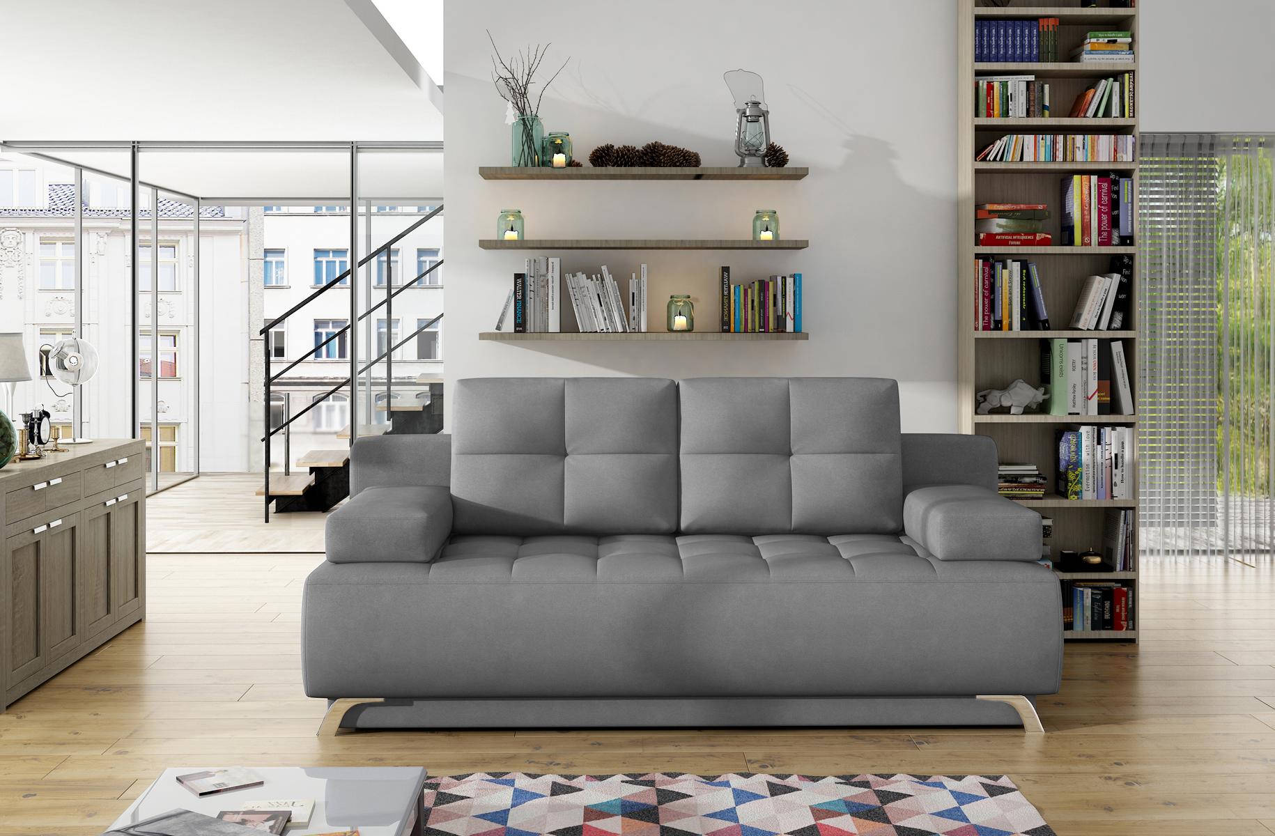 Foldable textile couch, sleeper sofa, bed sofa, box sofas, couches, padded furniture, fabric.