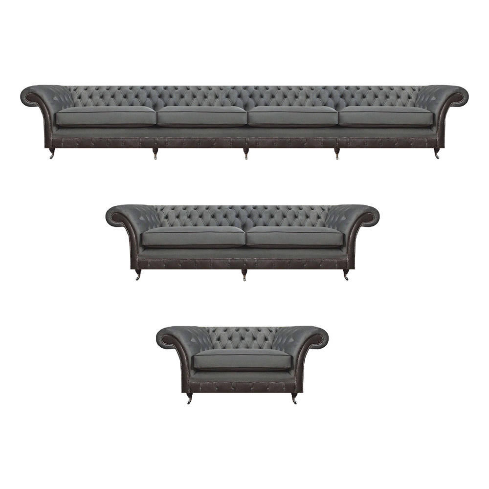 Living room 3-piece upholstered furniture set designer sofa set Chesterfield