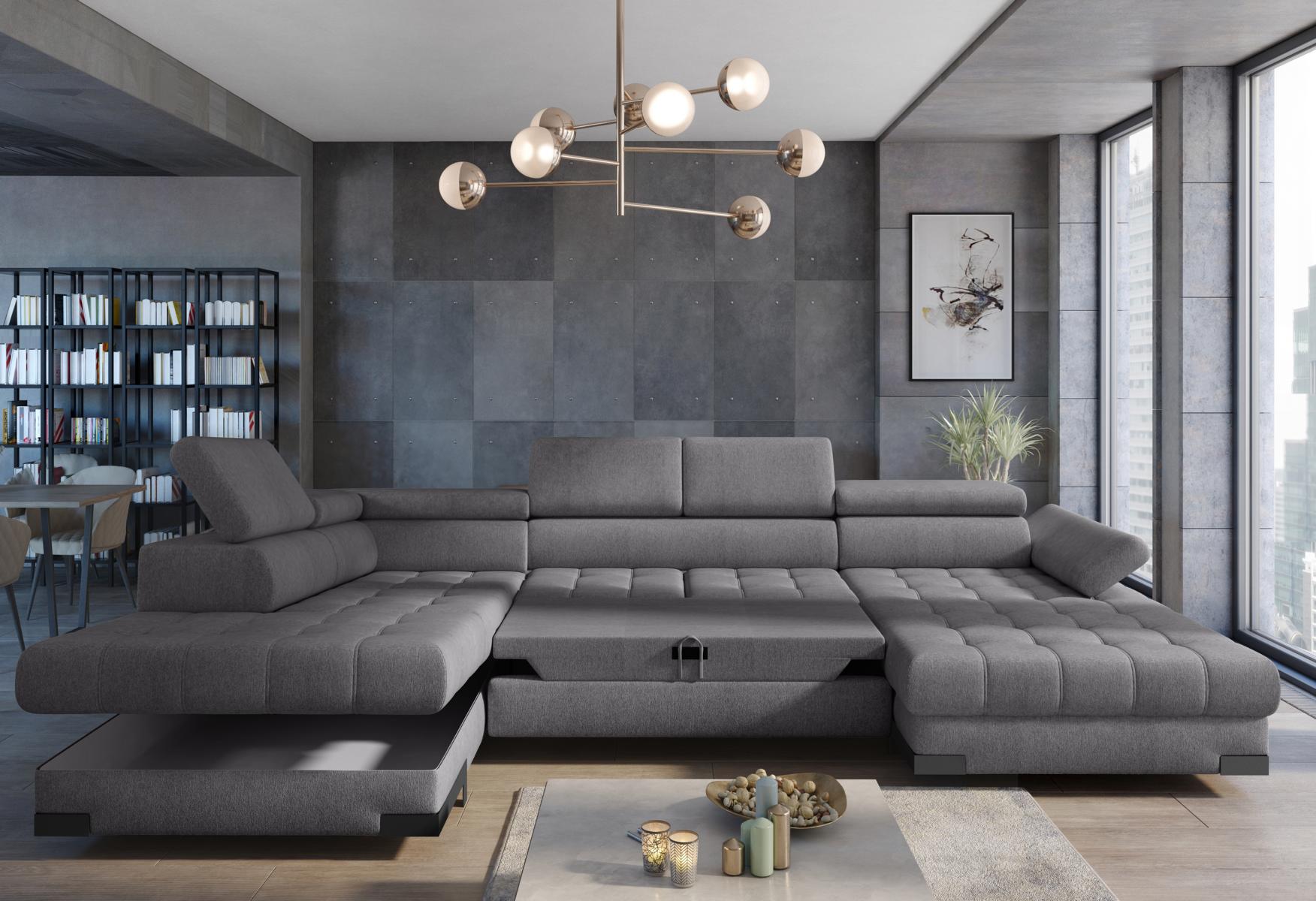 Couch Textile Leather Sofas Corner Couch Box New Design Corner Sofa U-shape Bed Function