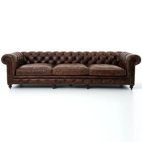 Chesterfield Design Upholstered Couch Leather Sofa Set Luxury Textile 5-Seater #166