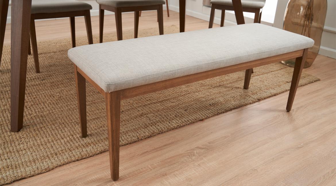 Dining Room Bench Luxury Upholstered Bench Textile Luxury Modern Style Design Wooden Furniture